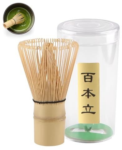 Bamboo Matcha Whisk, Handmade Japanese Chasen, Natural Eco-Friendly Matcha Brush, Easy Clean Small Matcha Stirrer for Home Afternoon Tea & Traditional Matcha Preparation
