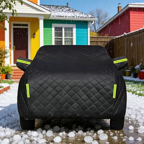 Bache Anti Grele Voiture pour Ford Ranger Wildtrak,Imperméable Housse d'hiver Epaisse pour Voiture,Anti-Neige,Anti-Pluie Et Anti-Rayures avec Bandes Réfléchissantes