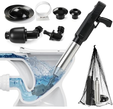 Electric Toilet Plunger, High Pressure Toilet Plungers for Bathroom, Cordless Rechargeable Duty Clog Remover for Floor Drain, Sewer, Toilet, Kitchen Pipes