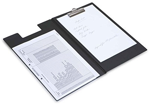 Rapesco CD1L00B2 Klemmbrettmappe mit Hoher Kapazität, A4, Schwarz