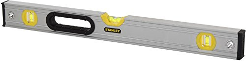 Stanley FatMax Wasserwaage Pro (magnetisch, 200 cm Länge, 1 vertikale Libelle, 1 horizontale Libelle Bi-Material) 0-43-679, Schwarz,grau