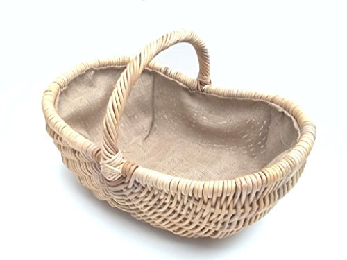 Cheminée Panier, panier en bois, journaux Panier de Récolte Panier avec doublure en rotin