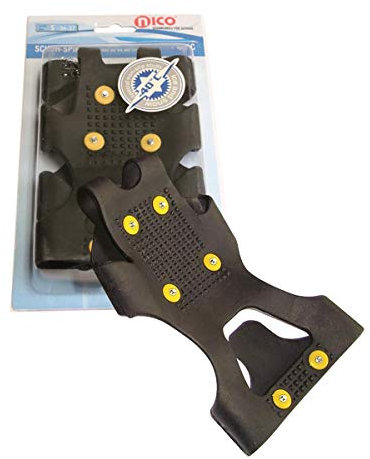 Spikes S = 34/37 Grödel, Schneeketten für Schuhe, Gleitschutz zum Überziehen für sicheren Halt auf EIS und Schnee
