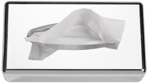 Semy Top ST-88688 Tisch und Wandspender für Kosmetiktücher, chromfarben 255 x 140 x 60 mm