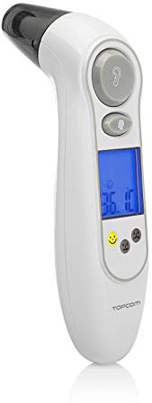 Topcom TH-4656 Infrarot-Thermometer – Dualbetrieb für Körper und Haushalt – Stirnmessung