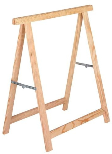 Acan Tradineur - Caballete de Madera Plegable para carpintería, Bricolaje, Montar tableros, Cortar Madera, 75 x 73,5 cm
