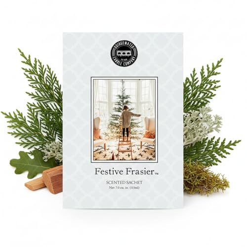 Duftsäckchen „Festive Frasier“ – frischer Tannenduft mit Zedernholz & Moschus – langanhaltender Raumduft 17×11,5×1 cm, 30 g – ideales Mitbringsel für Weihnachten, Advent & Wichteln