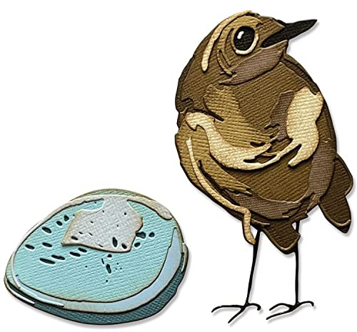 Sizzix Thinlits Stanzform Set 11PK Bird & Egg Colorize von Tim Holtz, 665857, Papier, multicolor, Einheitsgröße