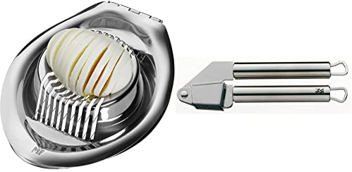 WMF Gourmet Eierschneider 15 x 11 cm, Cromargan Edelstahl poliert, spülmaschinengeeignet & Profi Plus Knoblauchpresse 17,5 cm, Cromargan Edelstahl teilmattiert, spülmaschinengeeignet