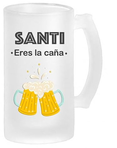 Cocholate Pichet à bière personnalisé en verre dépoli Cadeau original avec nom et année personnalisés - anniversaire (étant la roseau)