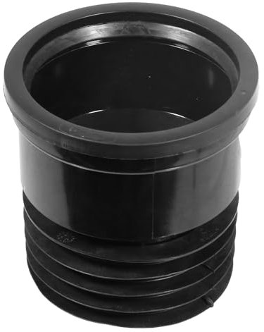 SPARES2GO 110mm 4 Soil Pipe to Clay Cast Iron Push Fit Waste Drain PVC Connector Adaptor (Black)