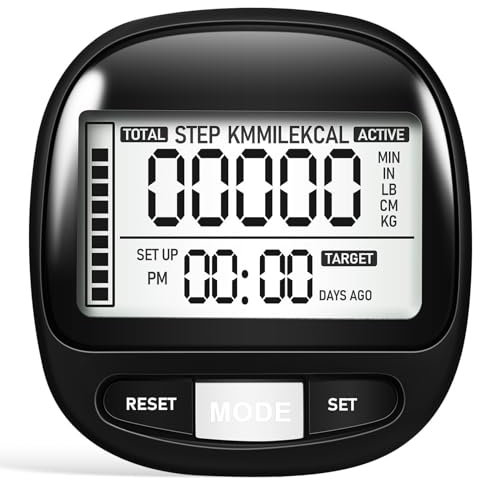 BESPORTBLE Schrittzähler Tragbarer Pedometer Mit Großem Digitaldisplay Clip Schrittzähler Für Präzise Schrittverfolgung Und Distanzmessung Für Fitness Und Outdoor-aktivitäten