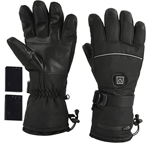 TOVINANNA 1 Paar Beheizte Handschuhe Arbeitshandschuh Beheizbare Herrenhandschuhe Fahrradhandschuhe Herren Beheizbare Handschuhe Motorradhandschuh Pu-Leder Angeln Fräulein Winter