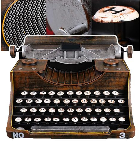 WhAeoy Antikes Schreibmaschinenmodell (kein Tippen Erlaubt), Desktop-Sammlerstück, Manuelle Schreibmaschine, Ornament-Schreibmaschine, Retro-Schreibmaschine,A