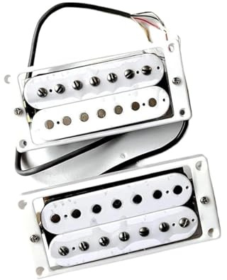 Professionell elgitarr pickup White Humbucker Pickup Neck Bridge Pickup Set För 7-strängad Elektrisk Gitarr Ersättningsdelar