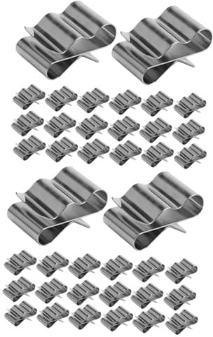 Gatuida 60 Stk Kabelklemme Verdrahtungsrahmen-Clip Kabelclips für Anhängerrahmen Kabelbaumklemmen Solarpanel-Drahtklemme Anhänger-Verkabelungsclips Kabelclips für Solarpanels Edelstahl 301