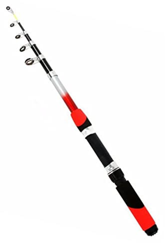 TUANZUN Teleskoprute,Angelrute,Fishing Stipprute 1.8M 2.1M 2.4M 2.7M 3.0M 3.6M 4.5M tragbaren Teleskop Angelrute Aluminium Angelrute Reise Meer Angelrute Spinn(2.1 m)