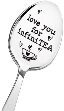 Christmas Birthday Gifts for Tea Lovers Tea Spoon Gift for Husband Wife I Love You Gifts for Him Her Dad Mum Retirement Gifts for Women Men Anniversary Wedding Gifts for Couple Spoons