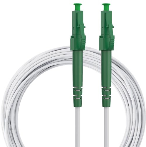 Speedoptic - Glasfaserkabel LC/APC auf LC/APC Patchkabel | LWL Simplex Singlemode FTTH | Kompatibel mit Deutsche Telekom, Deutsche Glasfaser, Vodafone, 1&1, Fritzbox (5 Meter)