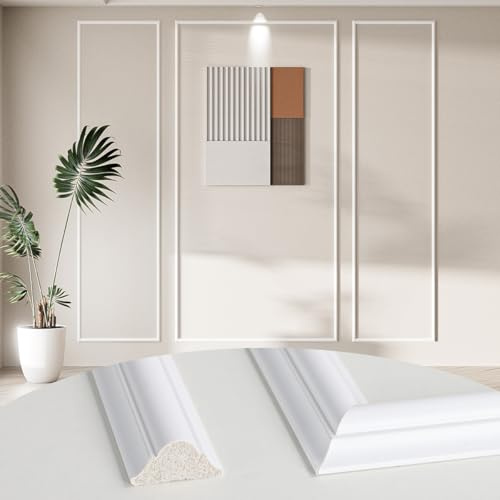 Arthome Pre-Cut Wall Molding Kit of 3 Frames, Premade Wall Panels for Interior Wall Decor,Picture Frame Moulding,Panneau Mural Decoratif for Living Room Bedroom, Installed with Glue