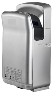 MYUYEE Asciugamani Elettrico a Getto Asciugamani Elettrico a Lama Commerciale Asciugamani ABS ad Aria con filtrazione Montaggio a Parete Asciugamani Verticale per,Argento-1