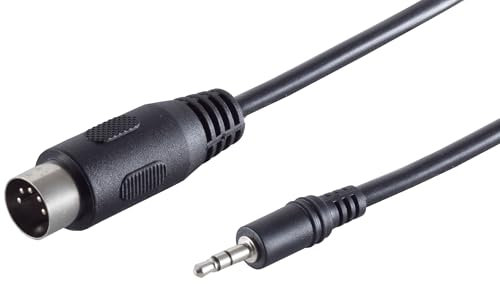 1aTTack.de 1 x 1,5 m jack stereo da 3,5 mm a connettore DIN a 5 pin Cavo adattatore audio di alta qualità
