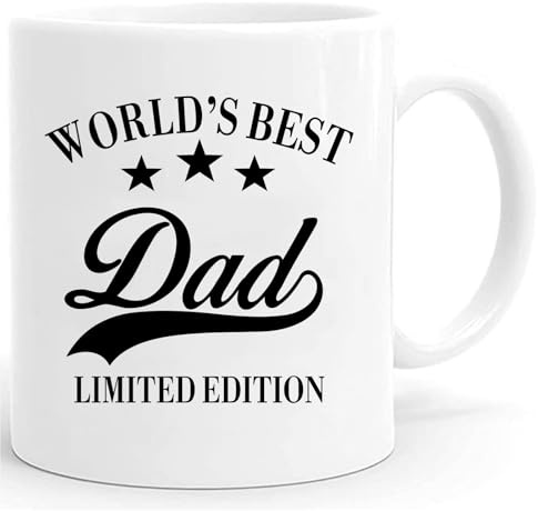 WALNOVA Dad Coffee Mug, Birthday Gifts for Daddy Husband from Daughter Son Wife, World's Best Dad Tea Cup 11 oz