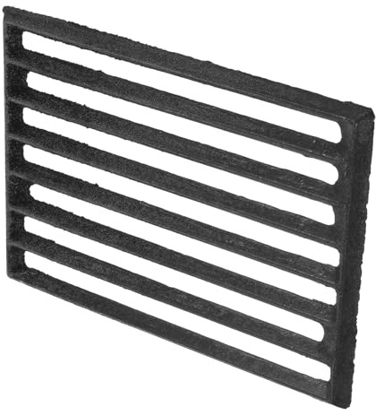 Toyvian Rejilla Metálica Para Estufa De Leña y Chimenea, Resistente a Altas Temperaturas, Tamaño 21.5x16 Cm, Color Negro Plateado, Estructura Reforzada Para Barbacoa y Combustible Sin Humo