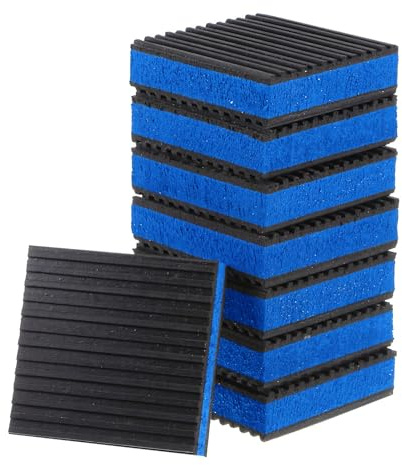 TA-VIGOR 8pcs Rubber Anti Vibration Pads 3x3x7/8 Inch EVA Shock Absorbing Feet for Air Conditioner Washer Dryer HVAC Equipment, Non-Slip Vibration Dampers