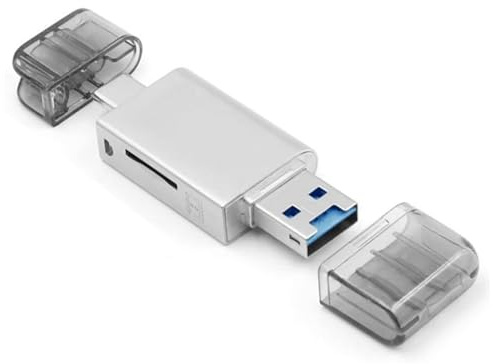 Ujjdwiurgh Adaptateur de carte mémoire nano et carte TF SD vers USB C et USB 2.0 Plug & Play