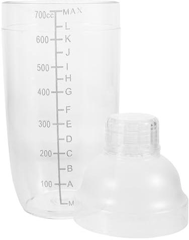 DECHOUS Shaker per Cocktail Trasparente 700 Ml, Bicchiere Miscelatore per Tè al Latte e Vino, Shaker per Bar e Uso Domestico Sigillatura Sicura e Design Resistente
