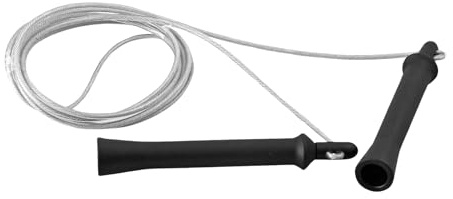 Ju-Sports Stahl Springseil für Erwachsene mit Kunststoffmantel und -griffen 285-290 cm - Speed Jump Rope für Tempo-Seilspringen & Fitness-Training