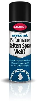 Caramba Performance Ketten Spray Weiß, Kettenfett für Motorräder, Sprühfett mit Verschleiß- und Korrosionsschutz, O-, X-, Z-Ring, 300 ml