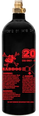 Maddog 20 Oz Refillable Aluminum CO2 Paintball Tank - Aquarium Bottle - Ships Empty - 1 Pack