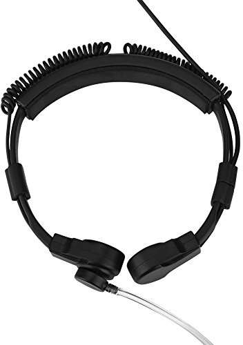 Topiky Cuffia per Microfono Gola, 3.5mm PTT Gola Mic Auricolare Anti radiazione Air Tubo Acustico Auricolare per Telefono Cellulare/Dimensione Regolabile