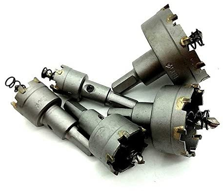 5 pezzi HSS Punta da trapano Sega a tazza Punta in metallo duro Utensili per fori per la lavorazione dei metalli Foratura in metallo per legno 20 25 30 40 50 mm, 1