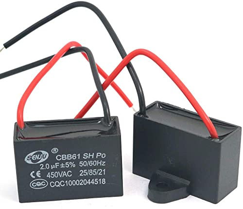 Fasizi 2 uds CBB61 2uF 450V AC 50/60Hz Ventilador de Aire Acondicionado Condensador de Funcionamiento del Motor