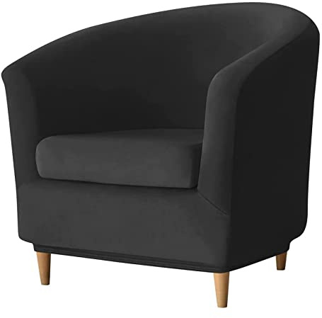 JHLD 2 Stück Stretch Club Chair Schonbezug | Tub Club Stuhlbezüge Samt weiche Sesselbezug Abnehmbare Waschbar Für Wohnzimmer