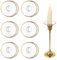 Hewory Bobeches de Vidrio para Candelabros - 12 Protectores de Goteo, Anillos para Velas Cónicas, Atrapador de Goteo para Velas de Palo - Redondo, Borde, para Bodas, Fiestas, Iglesia