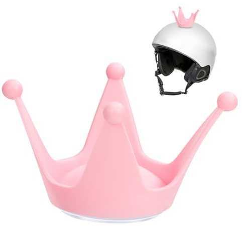 SOESFOUFU Motorradhelm Krone aus Silikon mit Doppel Saugnapf Dehnbar und Formstabil Rosa Helm Deko für Motorradfahrer