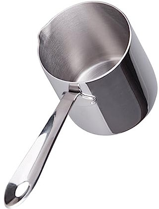 LIFKOME Hervidor Inoxidable Jarra De Café Eléctrica Hervidor De Leche Con Boquilla Para Cafetera y Casa