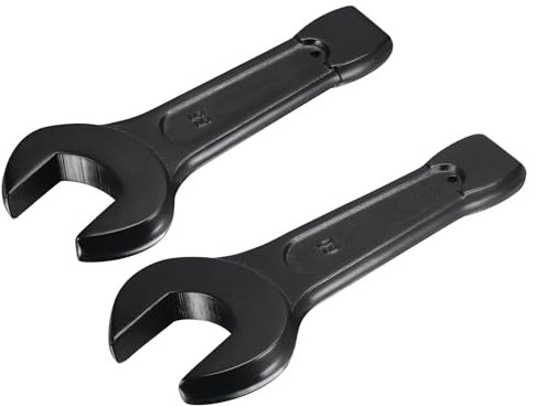 QUARKZMAN 60mm 55mm Einzelner Maulschlüssel, Einzelner Ringschlüssel aus hochwertigem Kohlenstoffstahl, Handwerkzeug für mechanische Autoreparaturen, Schwarz