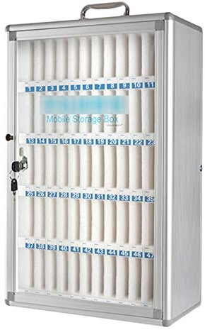 Téléphone De Rangement pour Téléphone Cellulaire Armoire De Rangement Transparent De Téléphone Portable Coffre Fort De L'Atelier De Téléphone des Employés Mobiles Boîte De Rangement Casier avec Caden