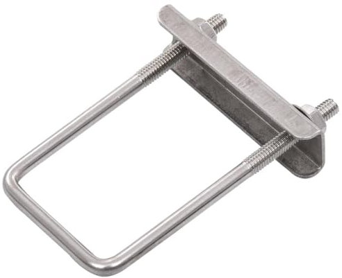 Bulliing U Connector for Fence Post 60x40 mm 25 Sets,Fence Posts Support U Type Pergola Brackets Extender Foot Shaped Concrete in U Heavy Duty Posts Anchor Tool Spikes Steel Galvanised