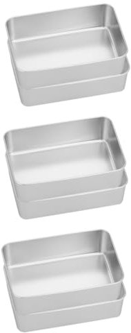 ABOOFAN 3 Sätze Tiramisu-teller Wiederverwendbares Backblech Kuchenform Brotform Backen Backblech Für Die Küche Kleine Backform Backzubehör Keks-backblech Rostfreier Stahl 2 Stück * 3