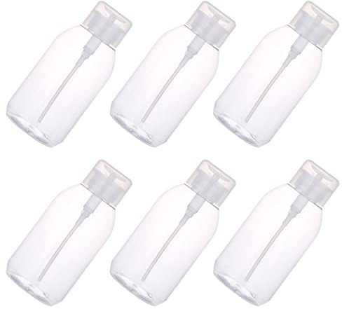 FRCOLOR 6pièces Flacon Presse-Presse De Flacon De Nettoyant pour Vernis à Ongles Et Démaquillant Lot de Flacons-poussoirs Vides