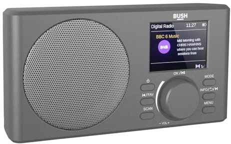 Dab+ FM Bluetooth Radio Portable Bush Hampton With LCD Display - Grey 4634908