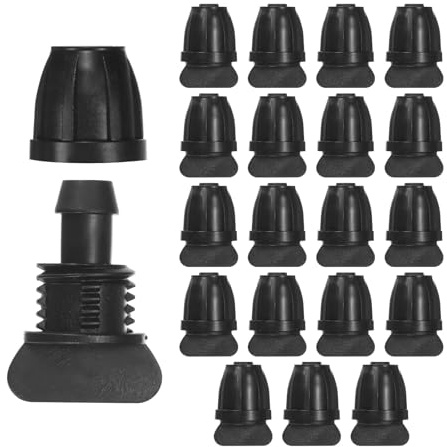 M METERXITY 20 Unidades De Accesorios De Riego Por Goteo Con Enchufe De Púas, Tapones De Extremo De 3/8 Pulgadas Conector Invernadero/Jardín Sistema De Riego, Piezas De Riego Por Goteo