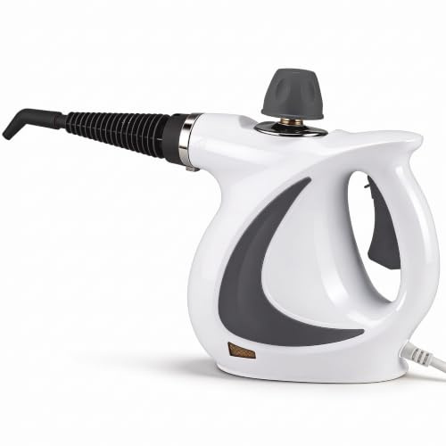 Handdampfreiniger 7 in 1, 1050W 3Bar Hochdruck-Tiefenreiniger mit 135℃ Schnellaufheizung, mit Sicherheitssperre, 350ml Tank Tragbarer Multi-Dampfreiniger für Haus, Auto,