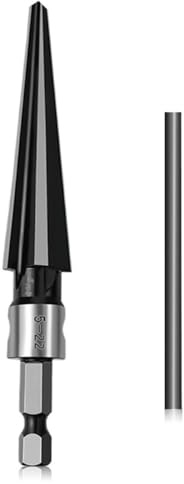 Hexagonal Shank Carbon Steel Tapered Reamer Tool, Metal Hole Opener Hand Drill Taper Hole Expander(5 to 22mm)